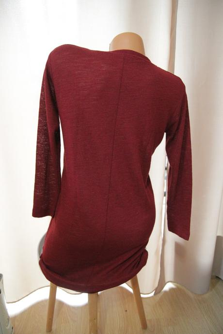 Bordový sveter bik-bok, xs, xs