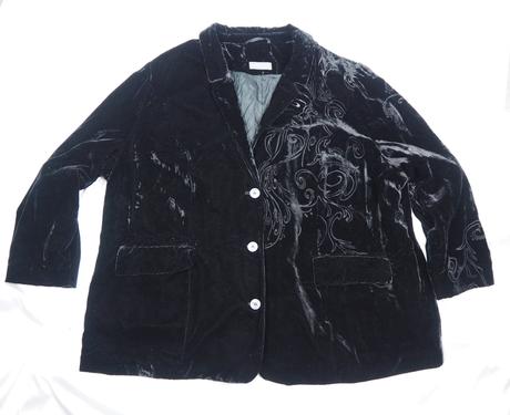 Kvalitné zamatové sako ulla popken, 58