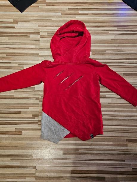 Krasna predlzeba mikinka v.104-110 all for kids, 104