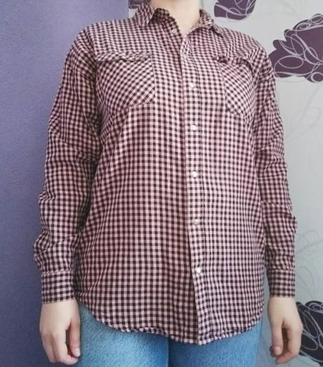 Ružová károvaná košela next, next,34