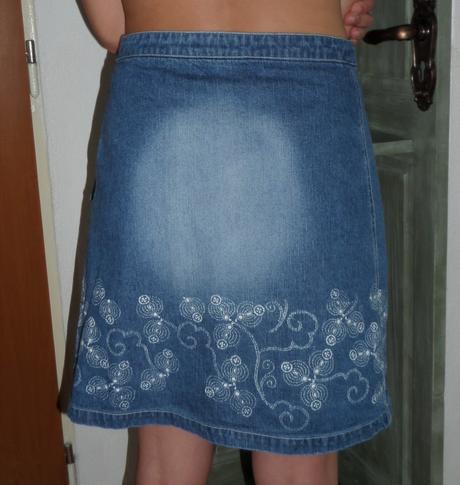 Zavinovacia rifľová sukňa, xs