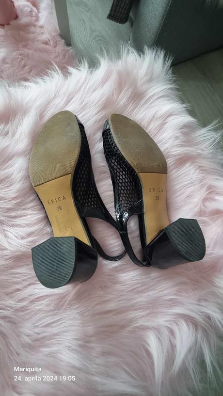 Sandale topanky na nizkom opatku, 39