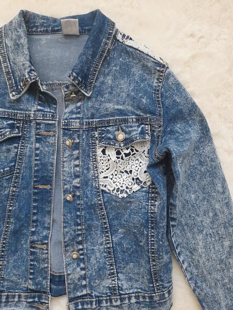 Dievčenská riflová bunda f&d fashion, 152