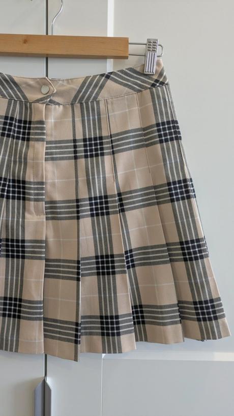 Skladaná károvaná minisukňa h&m, h&m,s