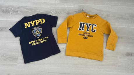 Mikina a tričko new york, h&m,98