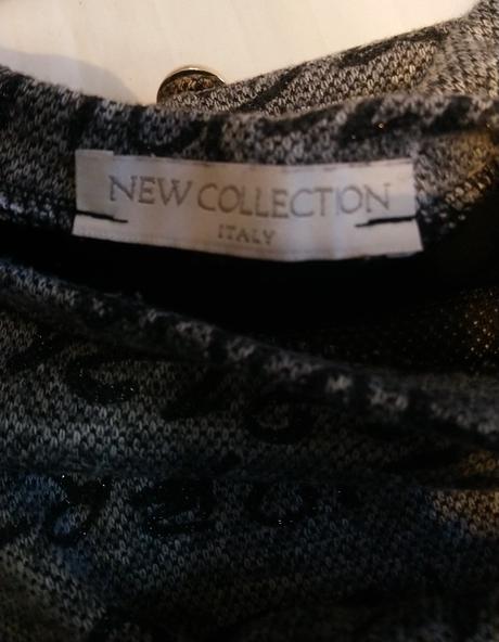 Trblietavý sivo čierny top 2 v 1, new collection, m