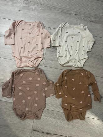 4 balenie jemných body s dlhým rukávom, next,68