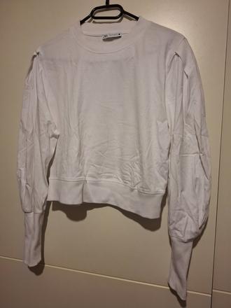 Mikina s puff rukávmi, zara,s