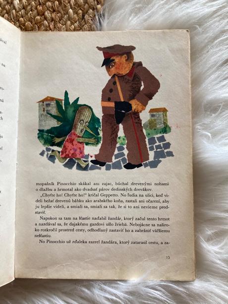 Pinocchio carlo collodi krásna retro kniha (1966),