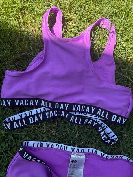 Plavky dvojdielne fialové 10-12 rokov, h&m,152