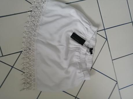 Biela sukňa s krajkou, gate,40