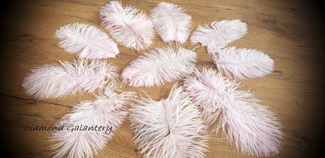 Dekoračné pierka marabou - 10 kusov,