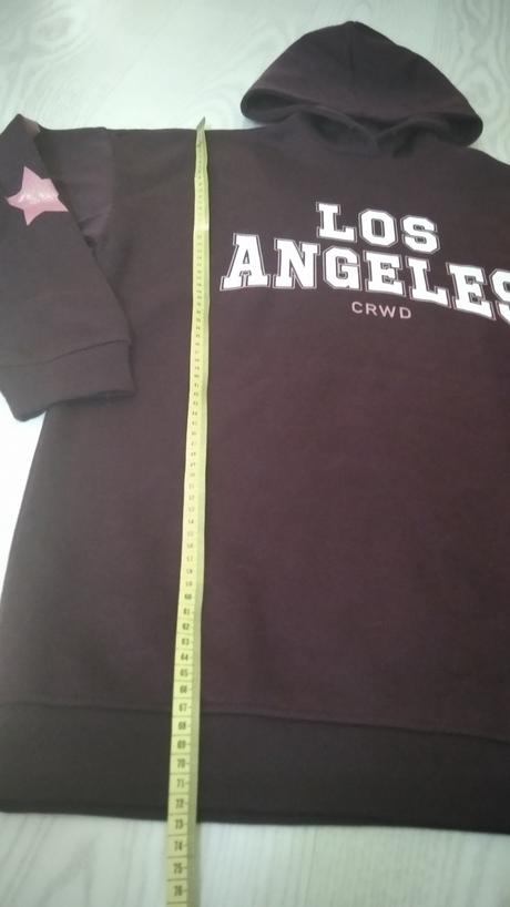 Bordová predĺžená mikina s poštovným, takko,158