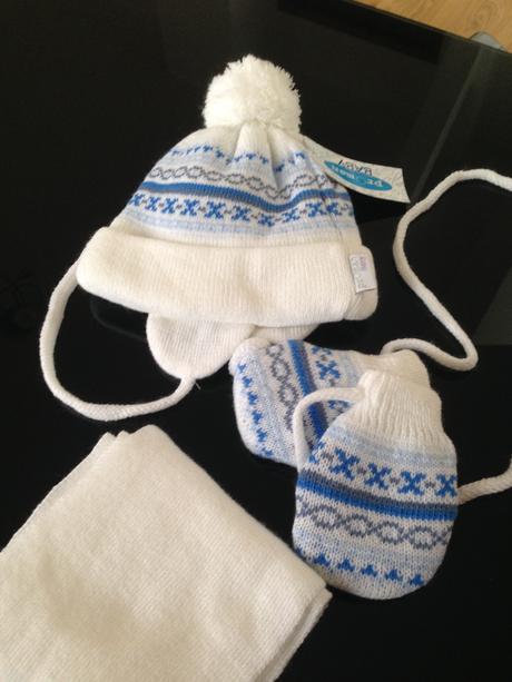 Súprava čiapka, rukavice, šál, baby,68