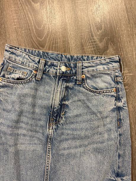 H&m štýlová riflová damska sukna xs-s, h&m,xs