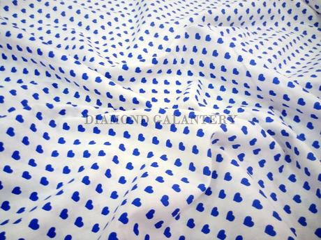 Bavlna srdiečka modré, 