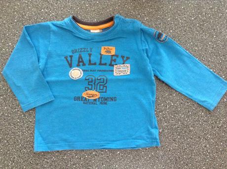 2x modré tričko, 1- 2roky, 86/92, 86