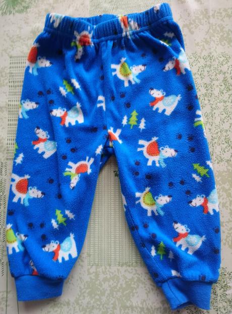 Modré fleesové tepláky s motívom, early days, early days,80