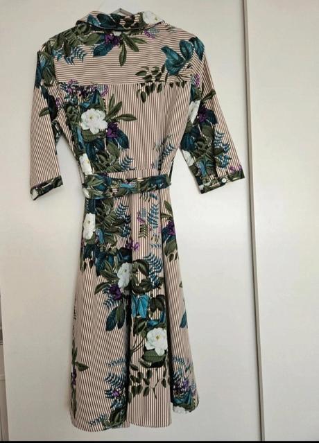 Midi, kvetované šaty - s opaskom, veľ. 36, zn. gat, gate,36