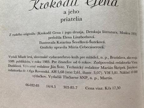 Krokodíl gena a jeho priatelia-prvé vyd.1983, 