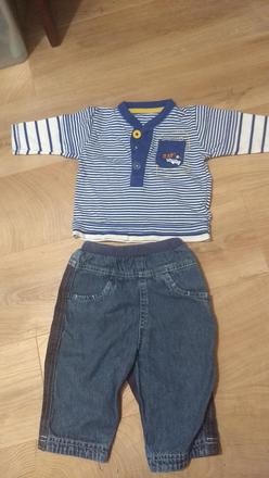 Lezerne riflove nohavice mexx+vrch m&s, next,68