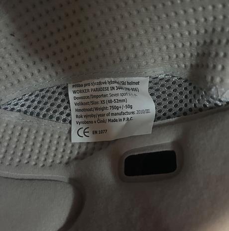 Lyziarska prilba, xs