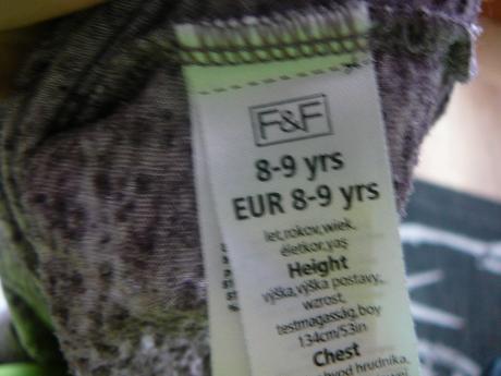 Dievcenske stylove tricko 8/9, f&f,134
