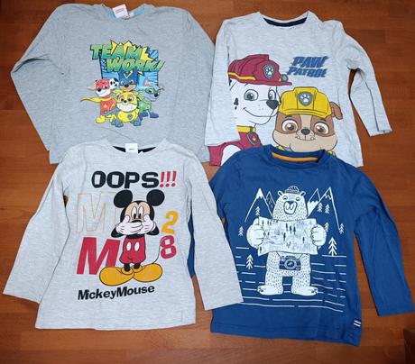 4x tricko dlhy rukav 110, 110