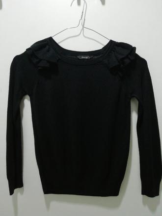 Čierny sveter s volánmi, george,110