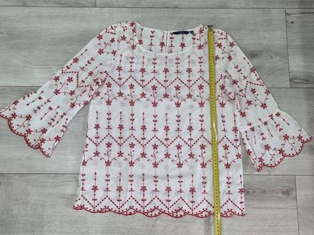 Top s červenou výšivkou tom tailor č.36, tom tailor,36