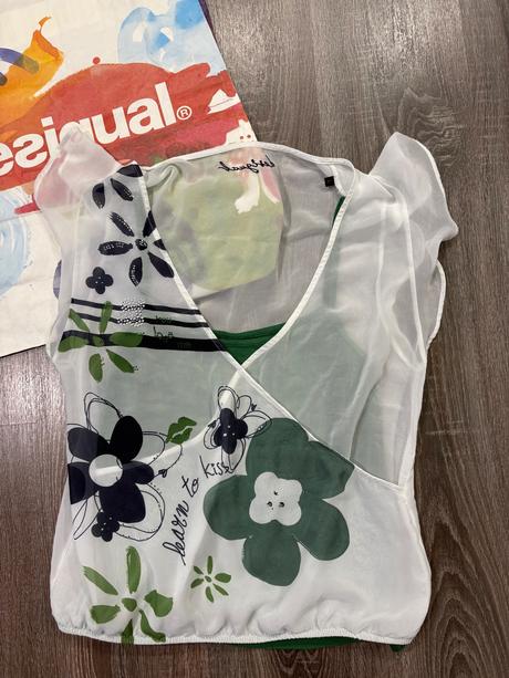Desigual bluzka s volanikovymi rukavmi l, desigual,l