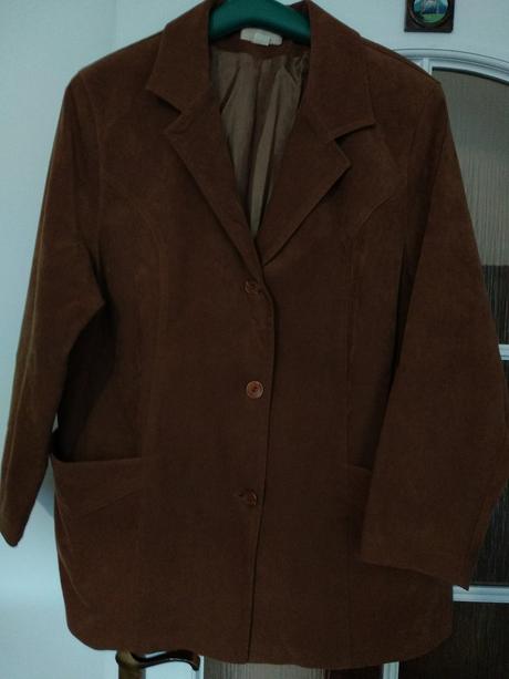 Kabátik jarný xxl- semiš, xxl