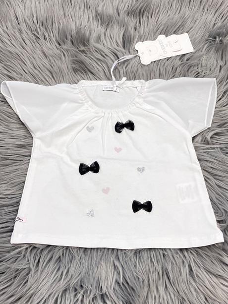 Dievčenské tričko s mašličkami overkids (62-68), 62 / 68