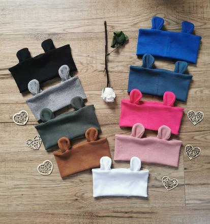 Rebrovane čelenky s uškami, 62 - 158