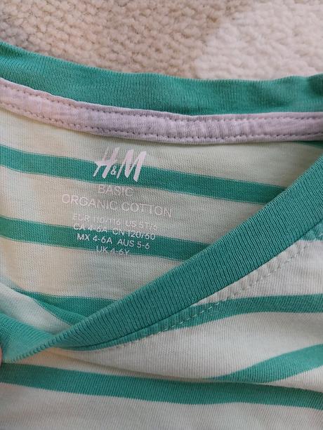 Tričko pásik, h&m,110