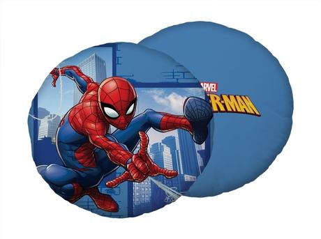 Tvarovaný mikroplyšový vankúšik spiderman blue,