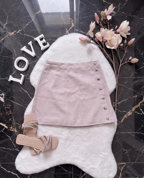 Pastelovo ružová sukňa h&m, h&m,xs