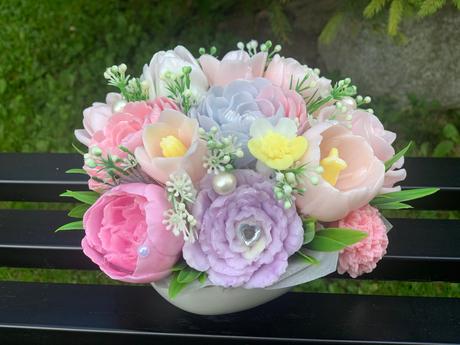 Mydlova kytica v krabičke, 