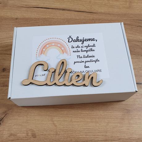 Detská nočná lampa s vlastným menom dúha i.,