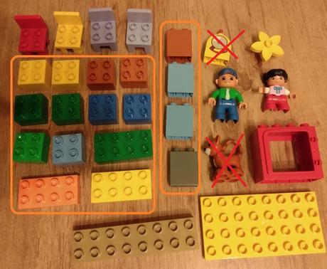 Lego duplo stolička okno a iné, 