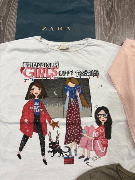 Zara a tom tailor dievcenske tricka č.140, zara,140