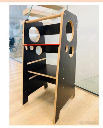 Montessori drevená učiaca veža imex hnedá 79cm, 