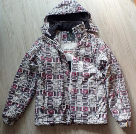 Biela/šedá/ružová vetrovka,v.xl,v.158-174, xl