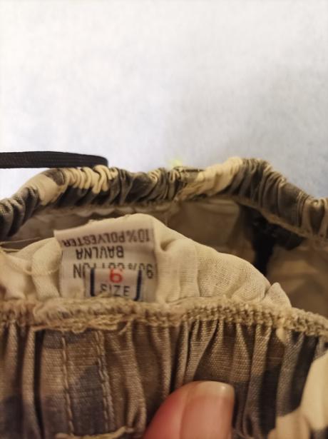 Trojštvrťové nohavice maskáčové, 116