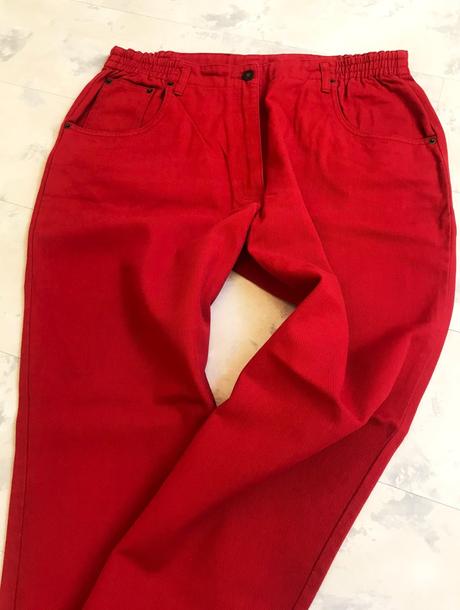 Bavlnené hrubšie nohavice, denim,48