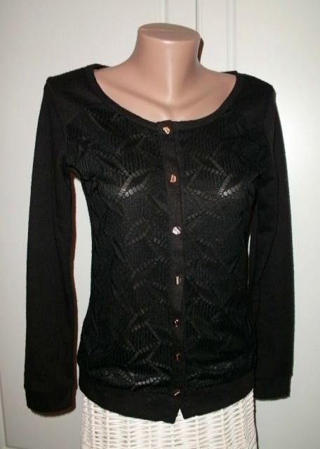 Jemný čierny svetrík - veľ. s-m, s