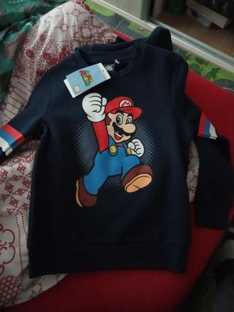 Super mário mikina, c&a,128