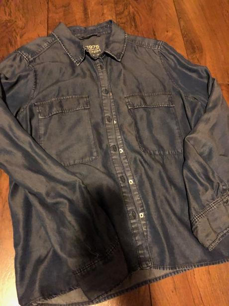 Tenká rifľová košeľa zara, zara,m