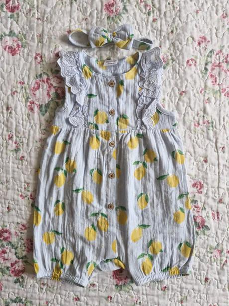 Mušelínový set - citróny, f&f,86