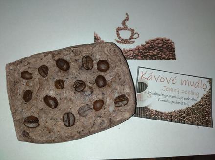 Kávové mydlo peelingové-masážne,